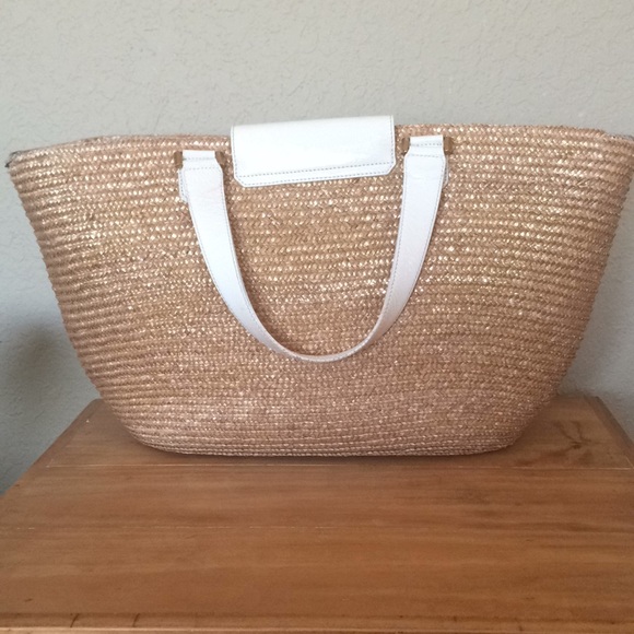 Jimmy Choo Straw Glitter Tote - Picture 2 of 8